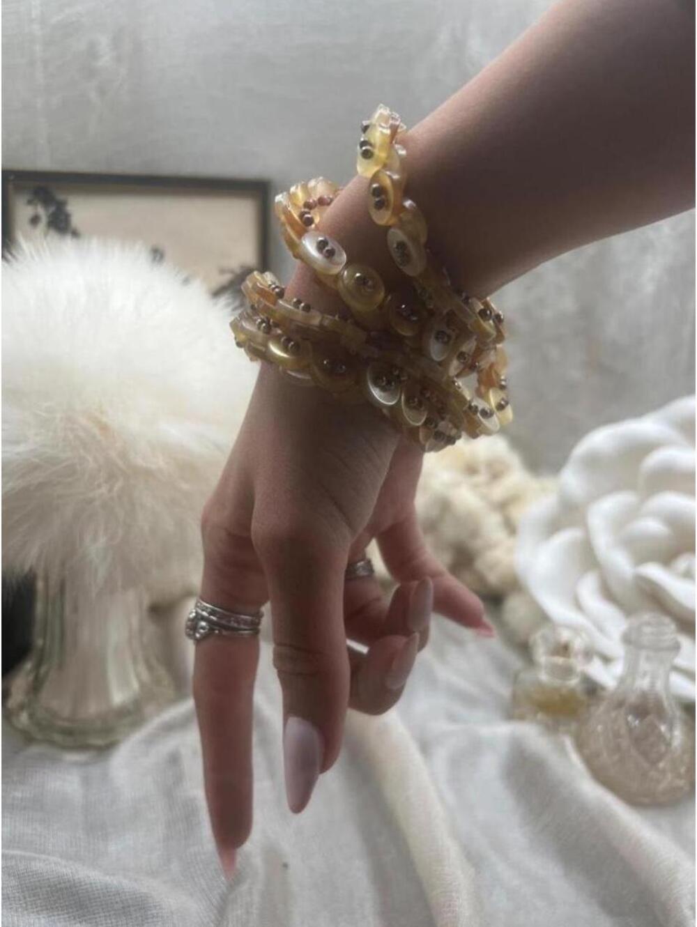 Vintage Button Bangles/ Layering
